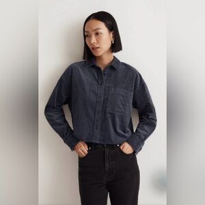 Madewell Variegated Corduroy Oversized Button-Up Shirt